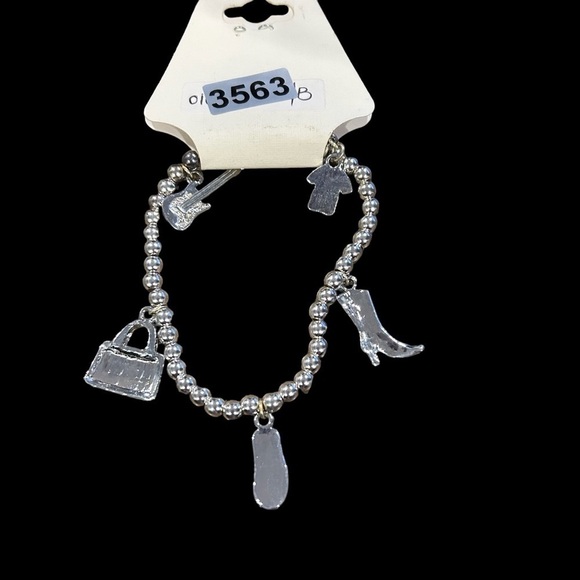 Stephan & Co. Silver Tone Stretch Charm Bracelet - Picture 9 of 9